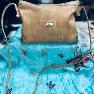 Montado Portugal Genuine Cork Crossbody Bag Vegan Eco Friendly Sustainable Brown